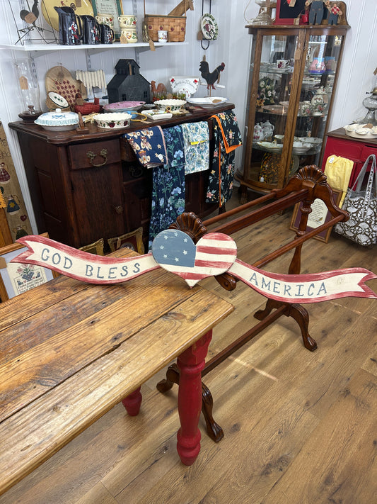 Vintage God Bless American Wall Hanger - Local Pickup Only