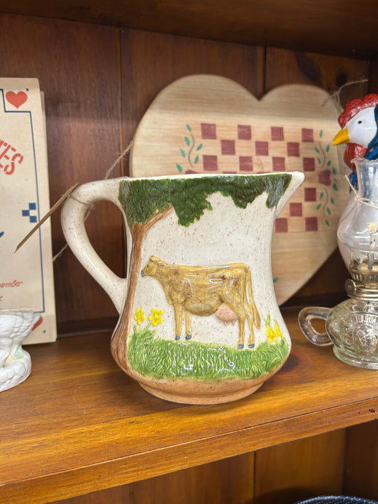 Vintage Cow Pitcher - Small Chip On Back