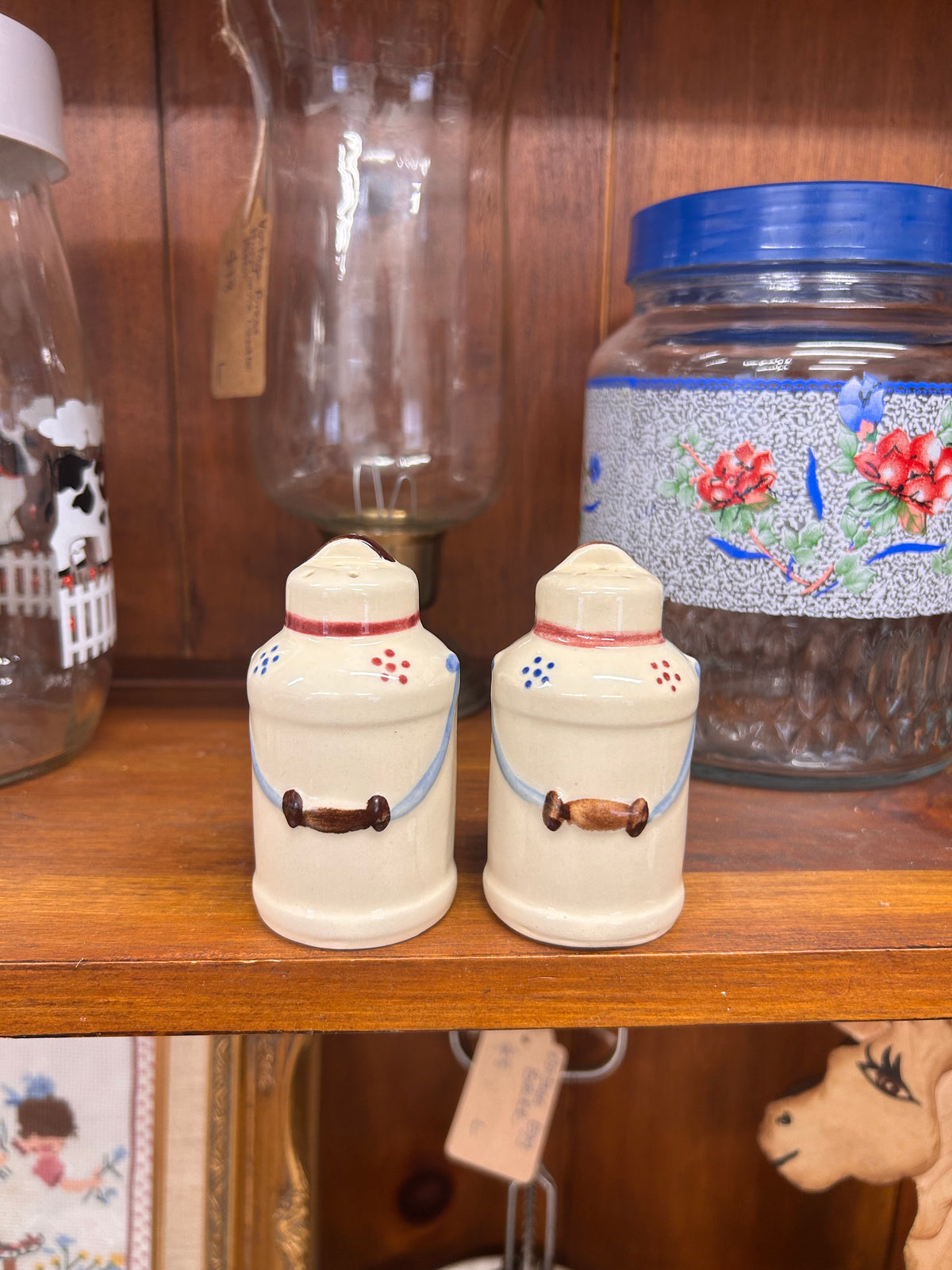 Vintage Shawnee Pottery Milk Can S&P Shakers