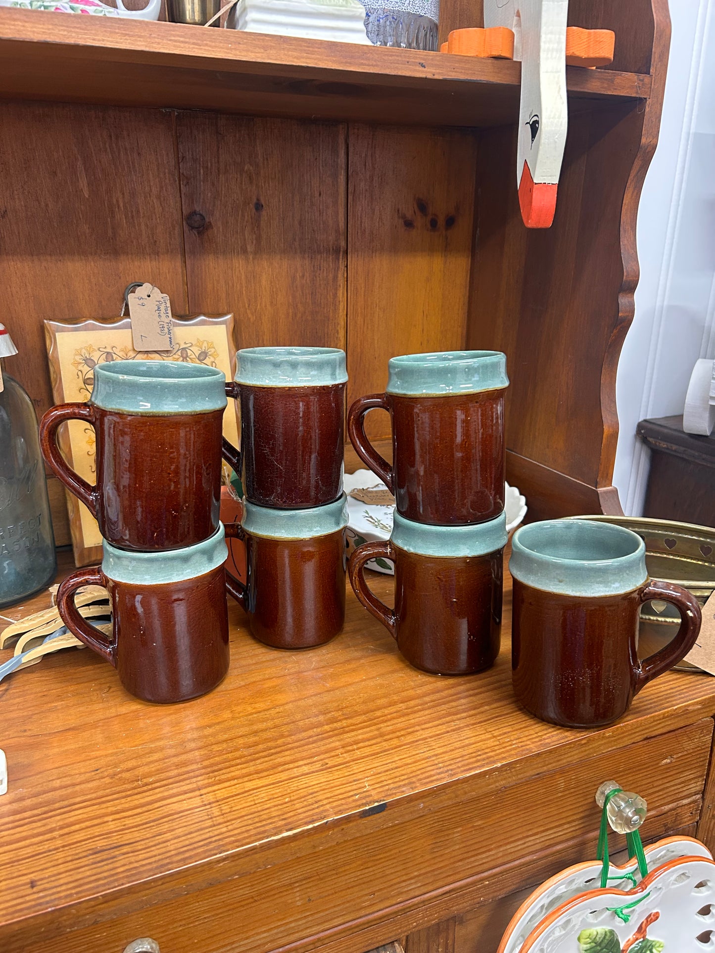 Vintage Red Wing Potter Mugs - Set Of 7
