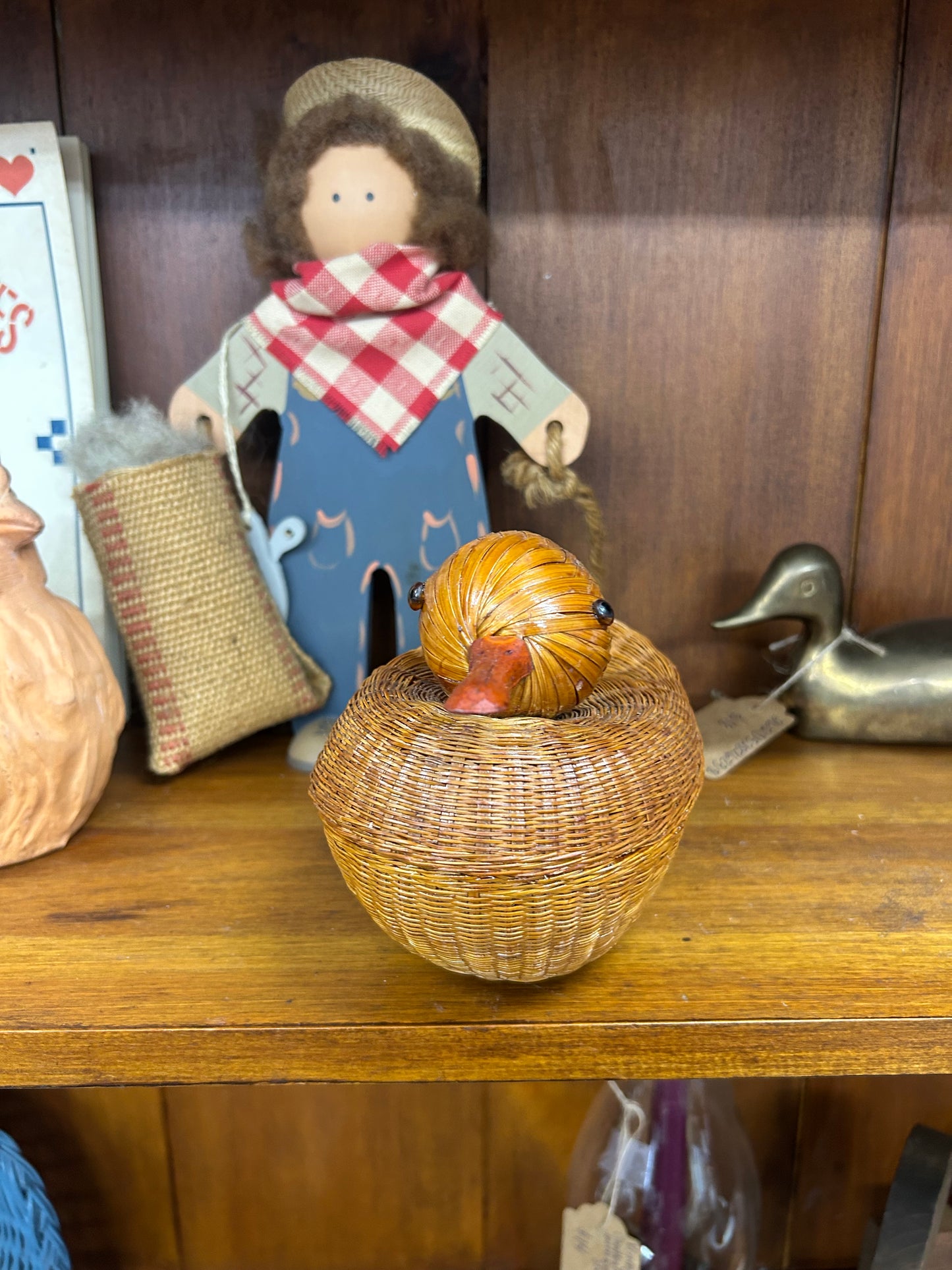 Vintage Wicker Duck