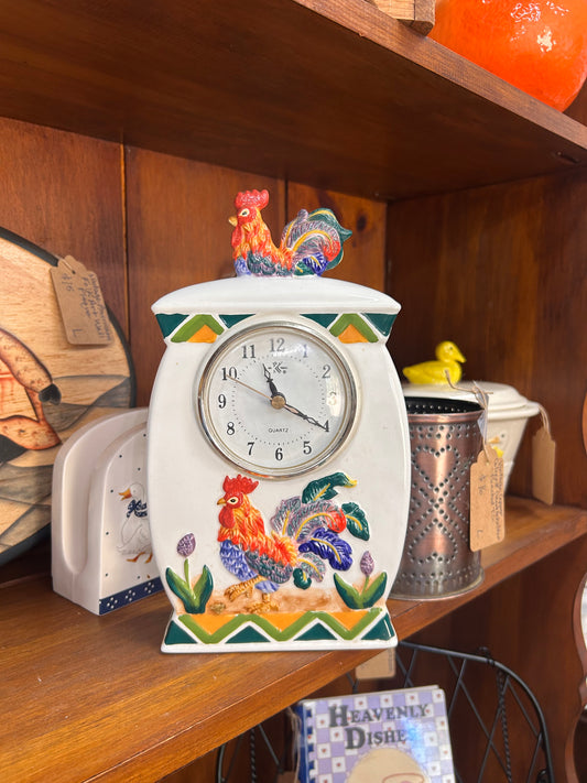 Vintage Rooster Clock - It Works!