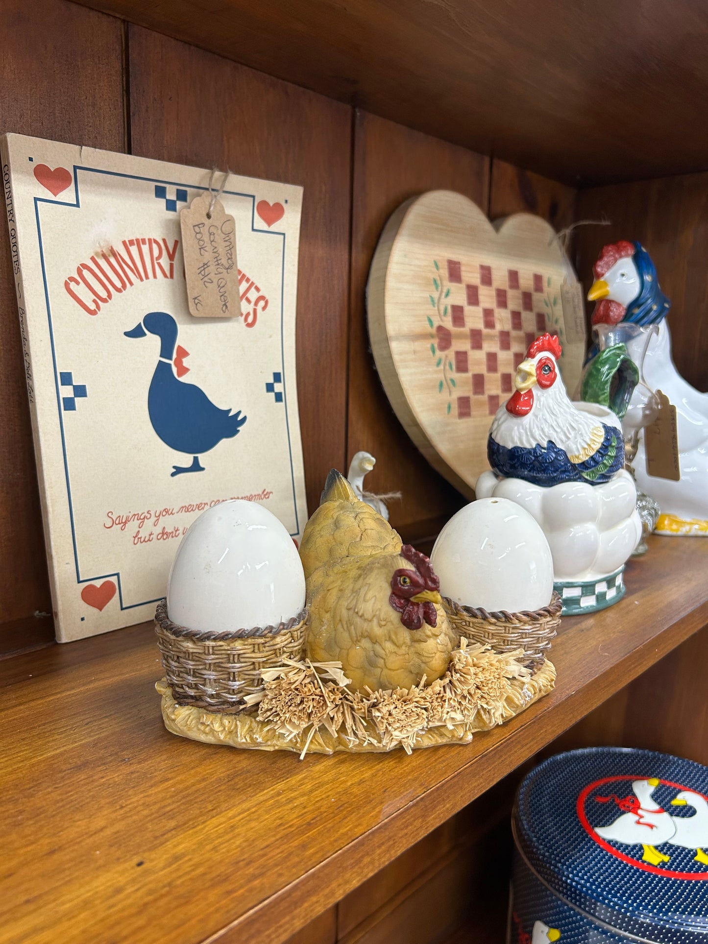 Chicken On A Nest Salt & Pepper Shakers - With Corks