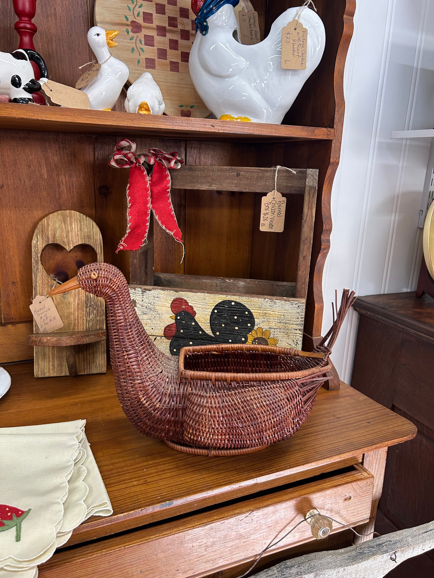 Vintage Wicker Duck Basket - Pick Up Only