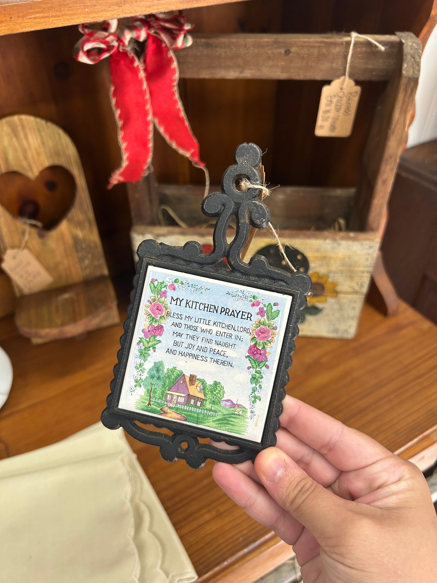 Vintage My Kitchen Prayer Trinket
