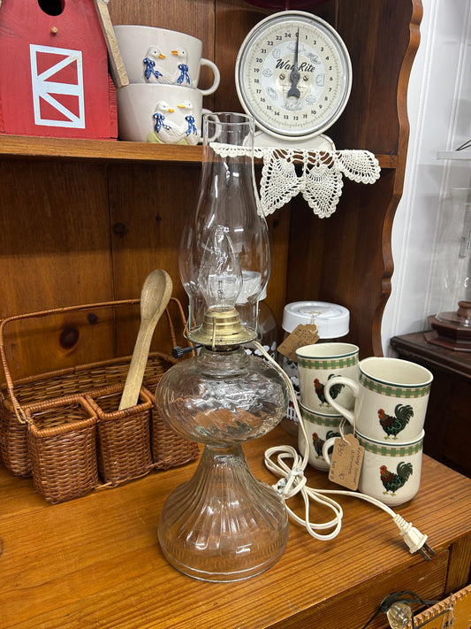 Vintage Oil Lamp Converted To Electric - Local Pick Up Only