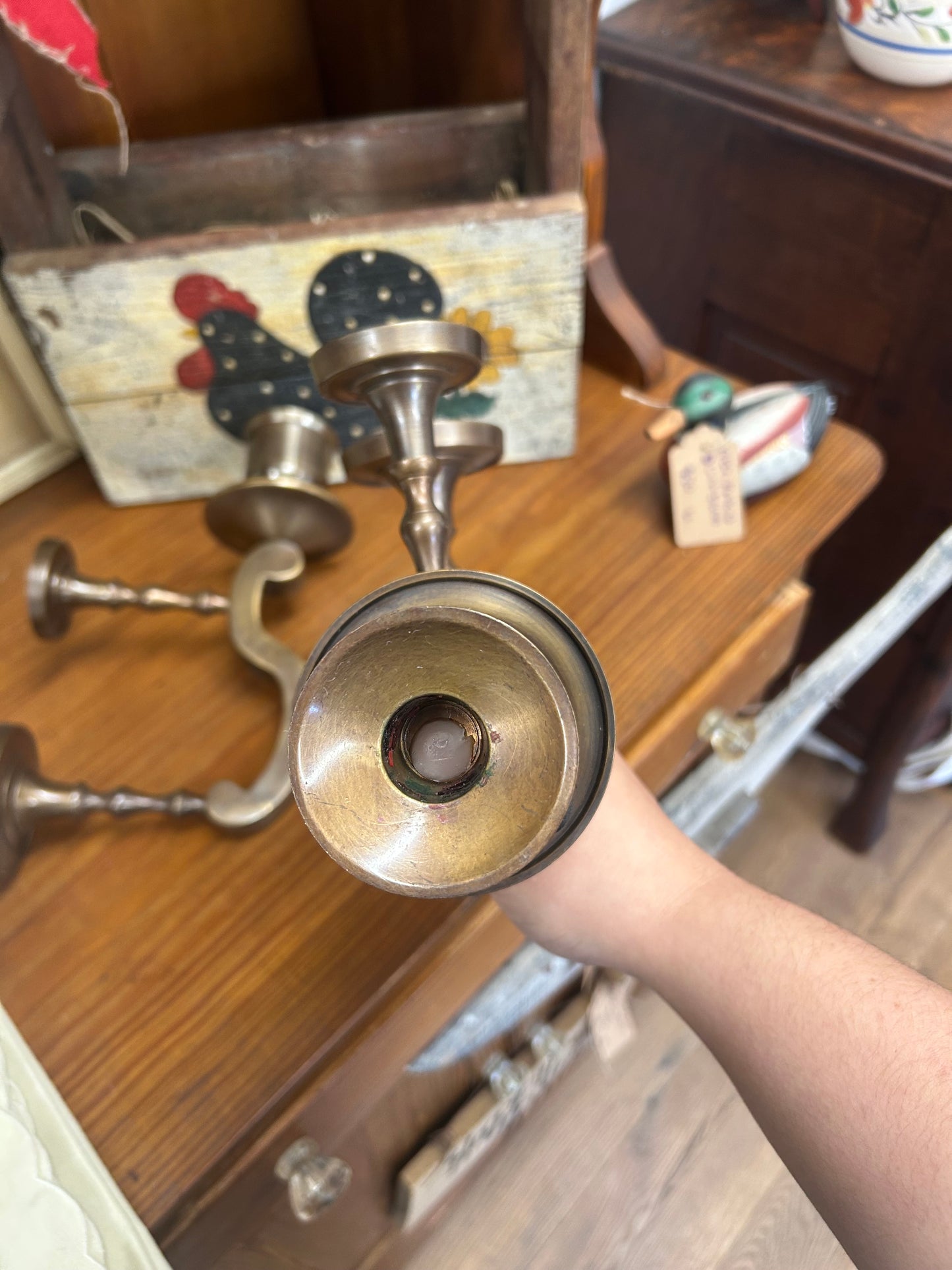 Vintage Brass Wall Sconce Set - HEAVY!