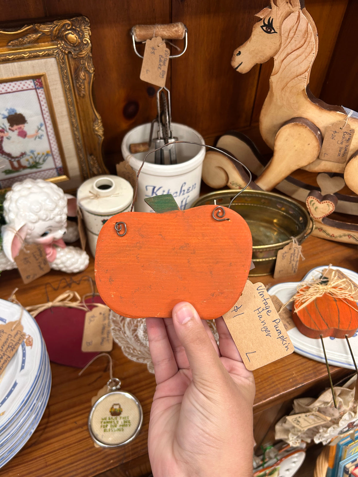 Vintage Pumpkin Hanger