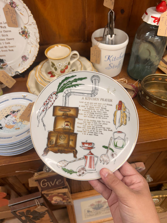 Vintage My Kitchen Prayer Plate