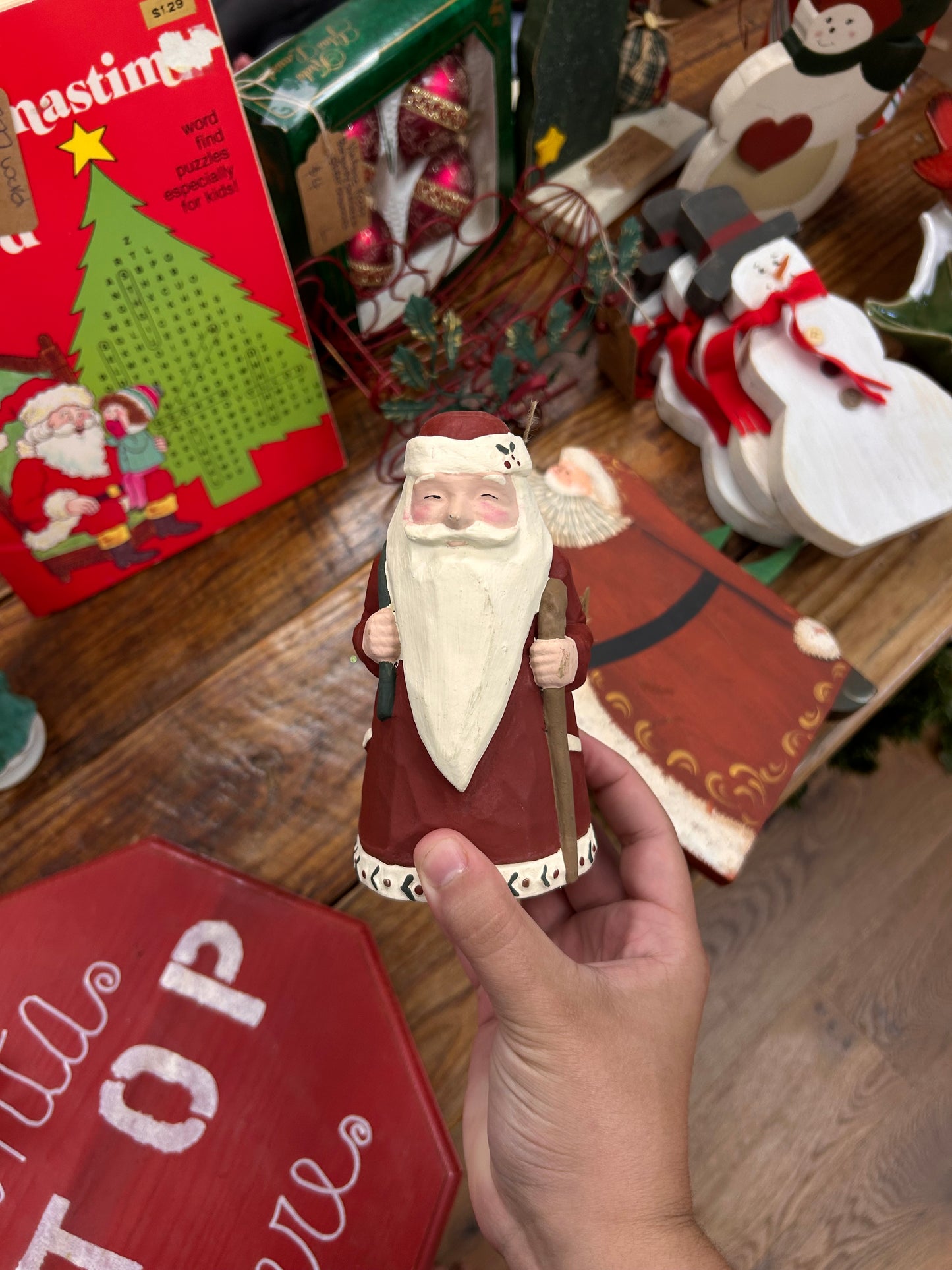 Vintage Santa Claus Candle Holder