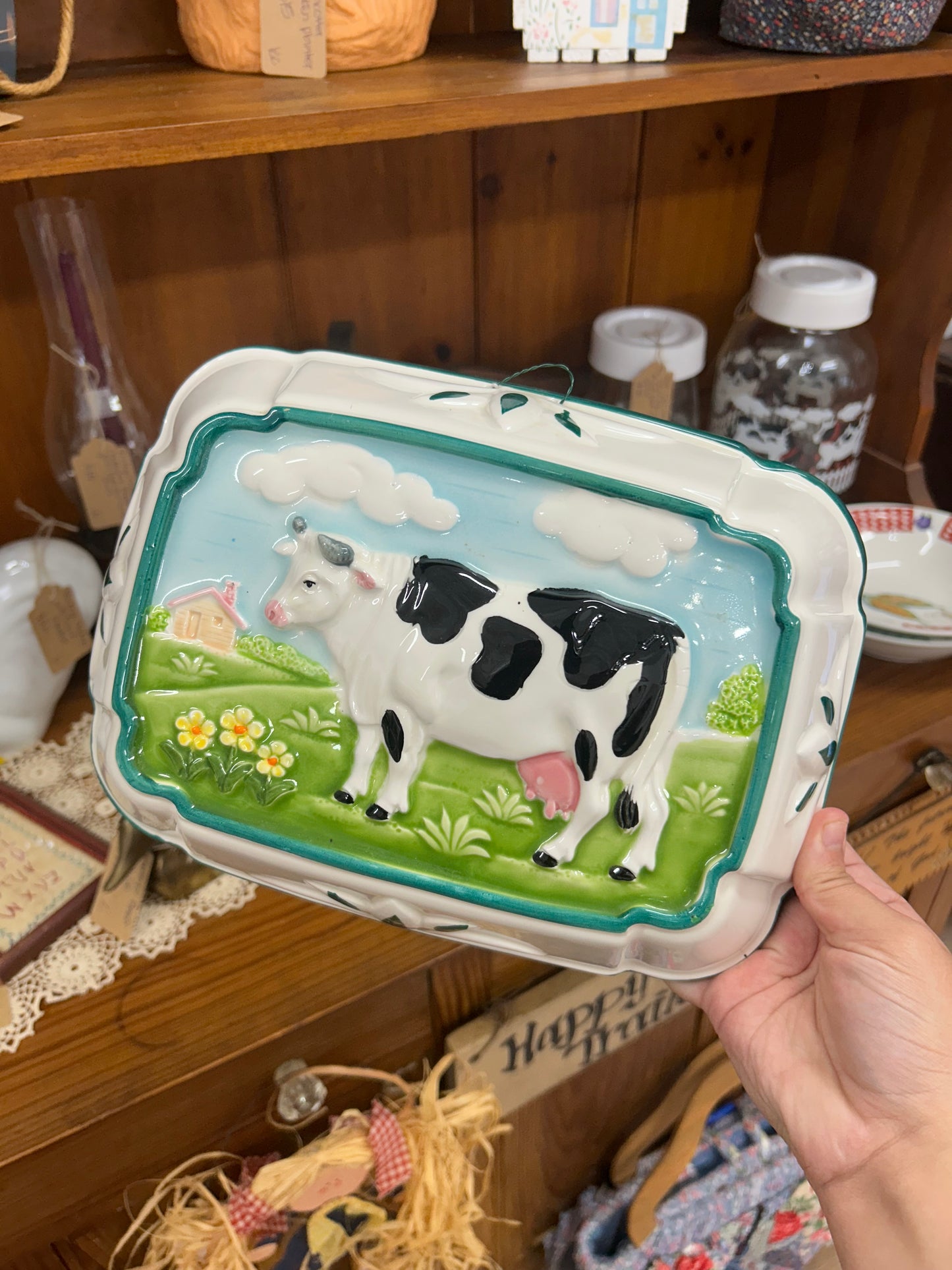Vintage Cow Wall Hanger