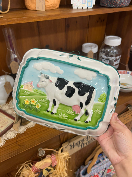 Vintage Cow Wall Hanger