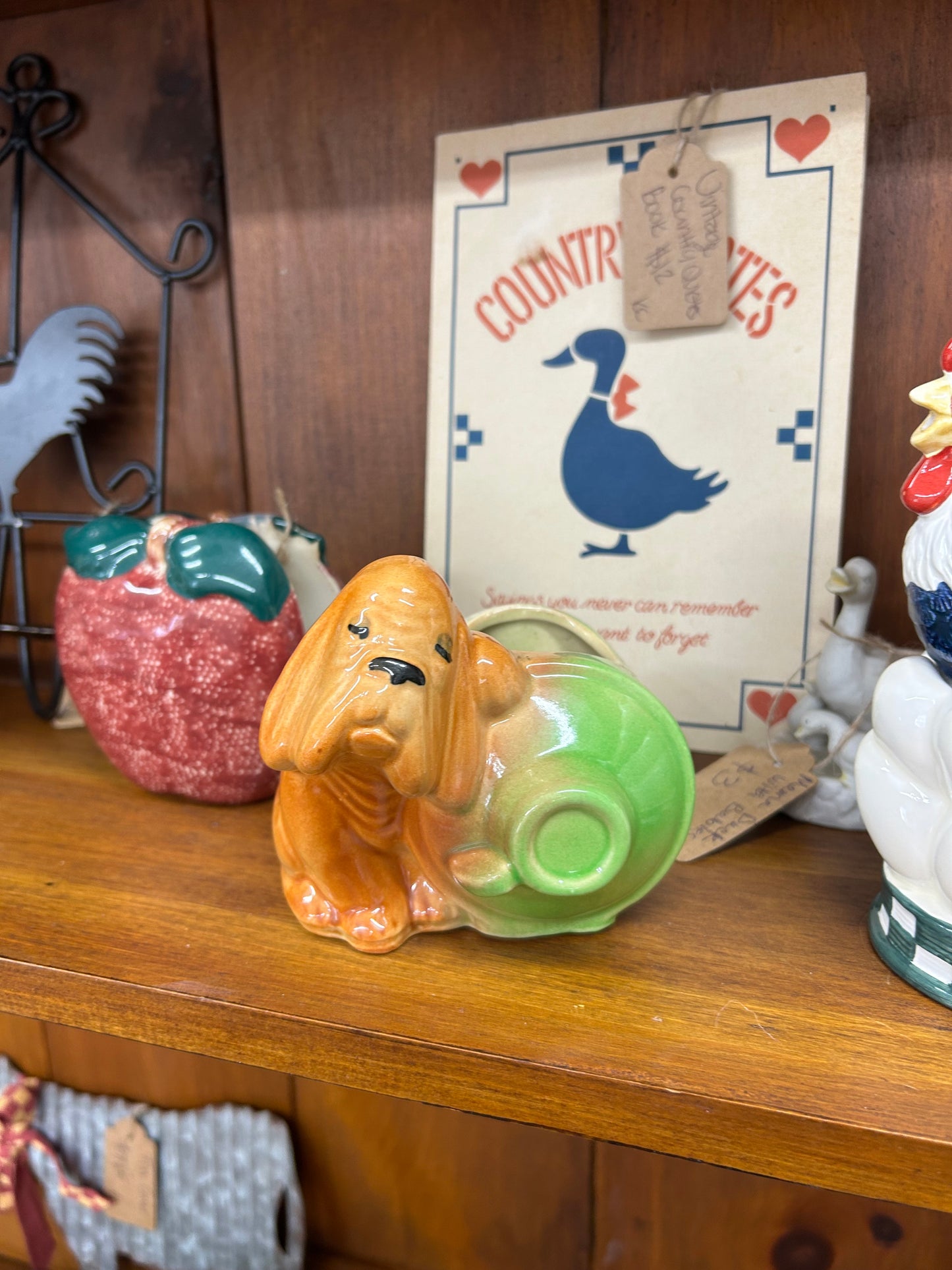 Vintage Shawnee Pottery Basset Hound Planter