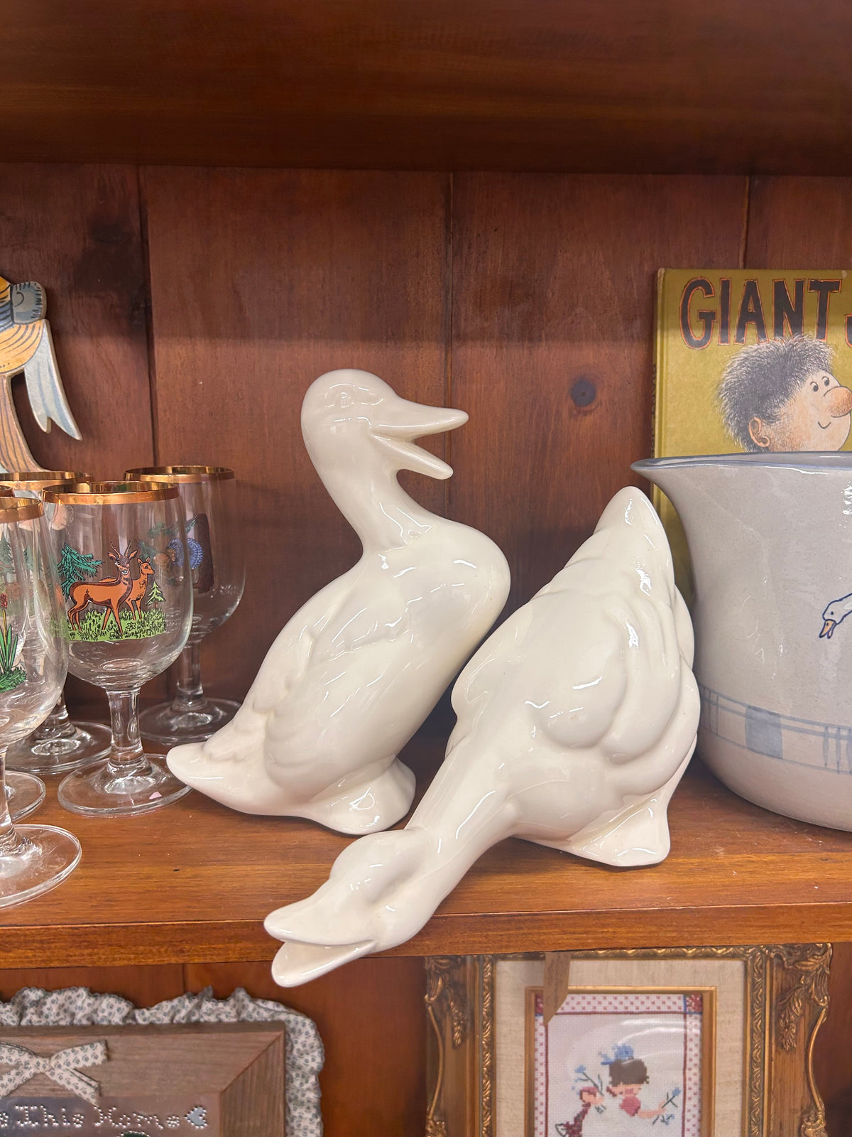 Vintage Pair Of Geese
