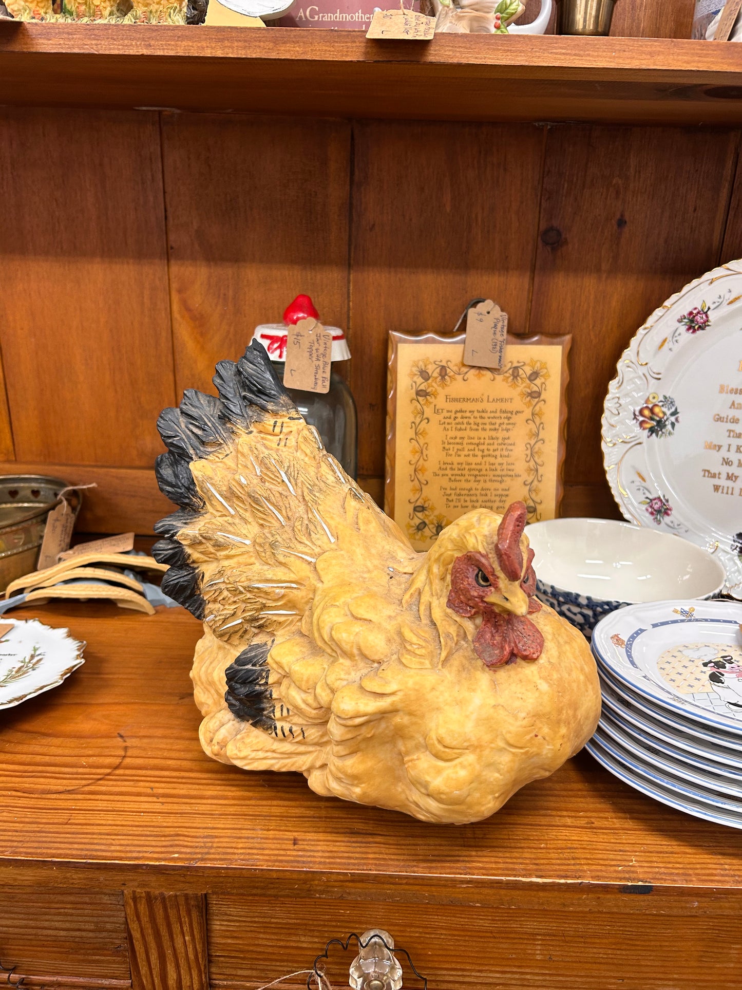 Large Chicken Figurine