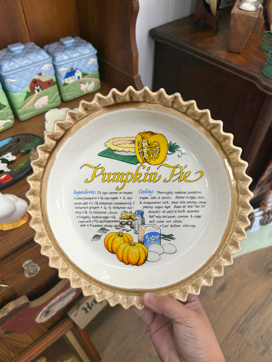 Pumpkin Pie Plate