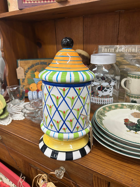 Vintage Wang International Cookie Jar - Resembles Mackenzie Childs!