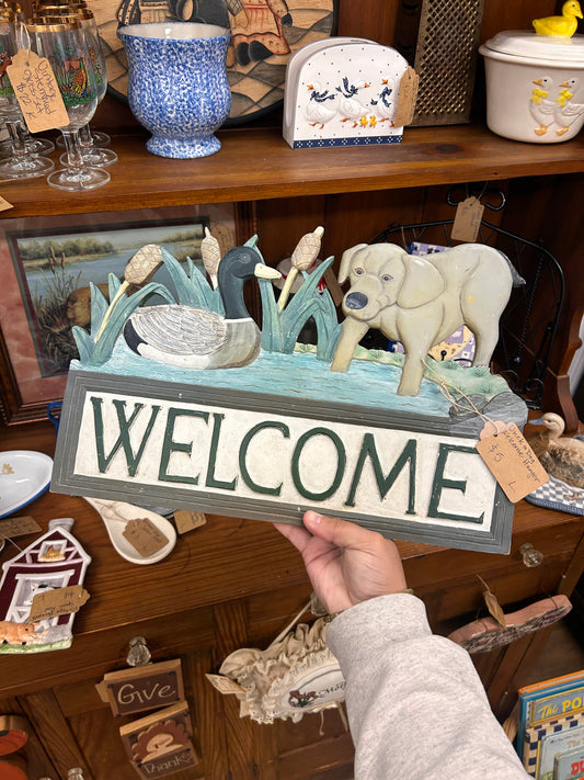 Vintage Duck & Dog Sign