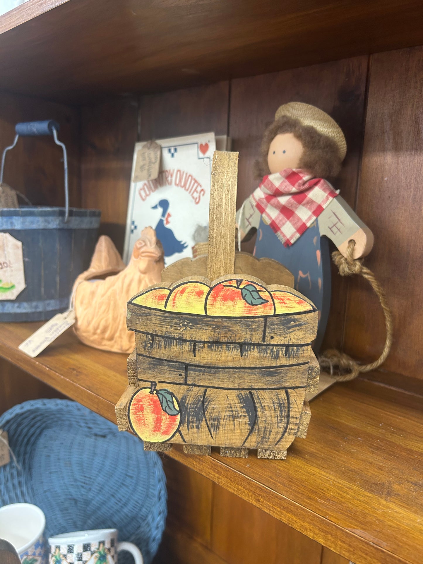 Vintage Wooden Peach Basket