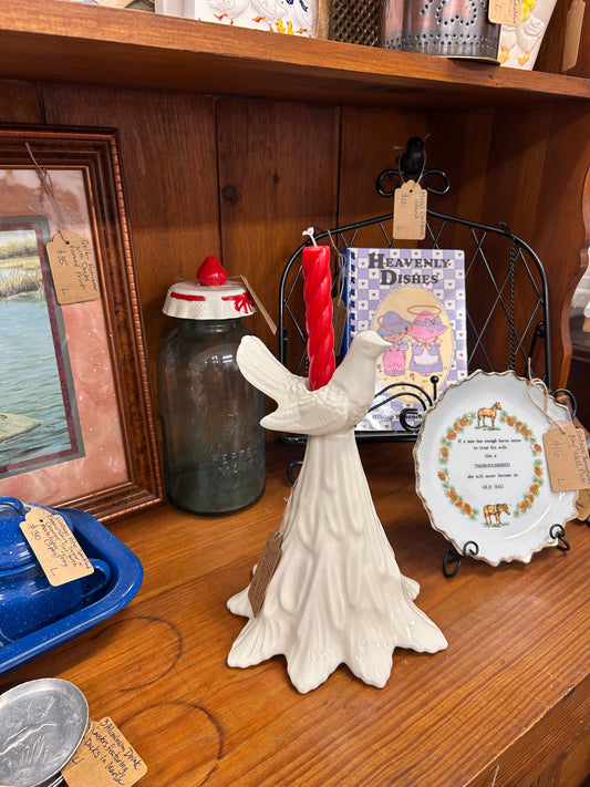 1970s Fitz & Floyd Dove Candleholder