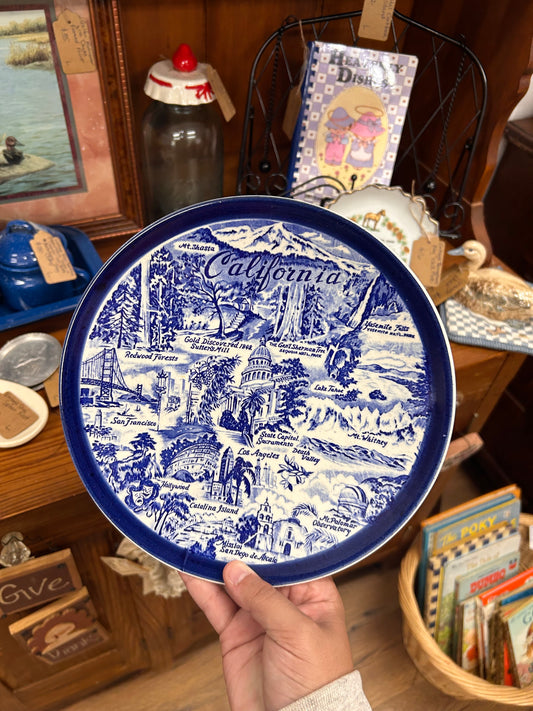 1940s-1950s California Souvenir Plate