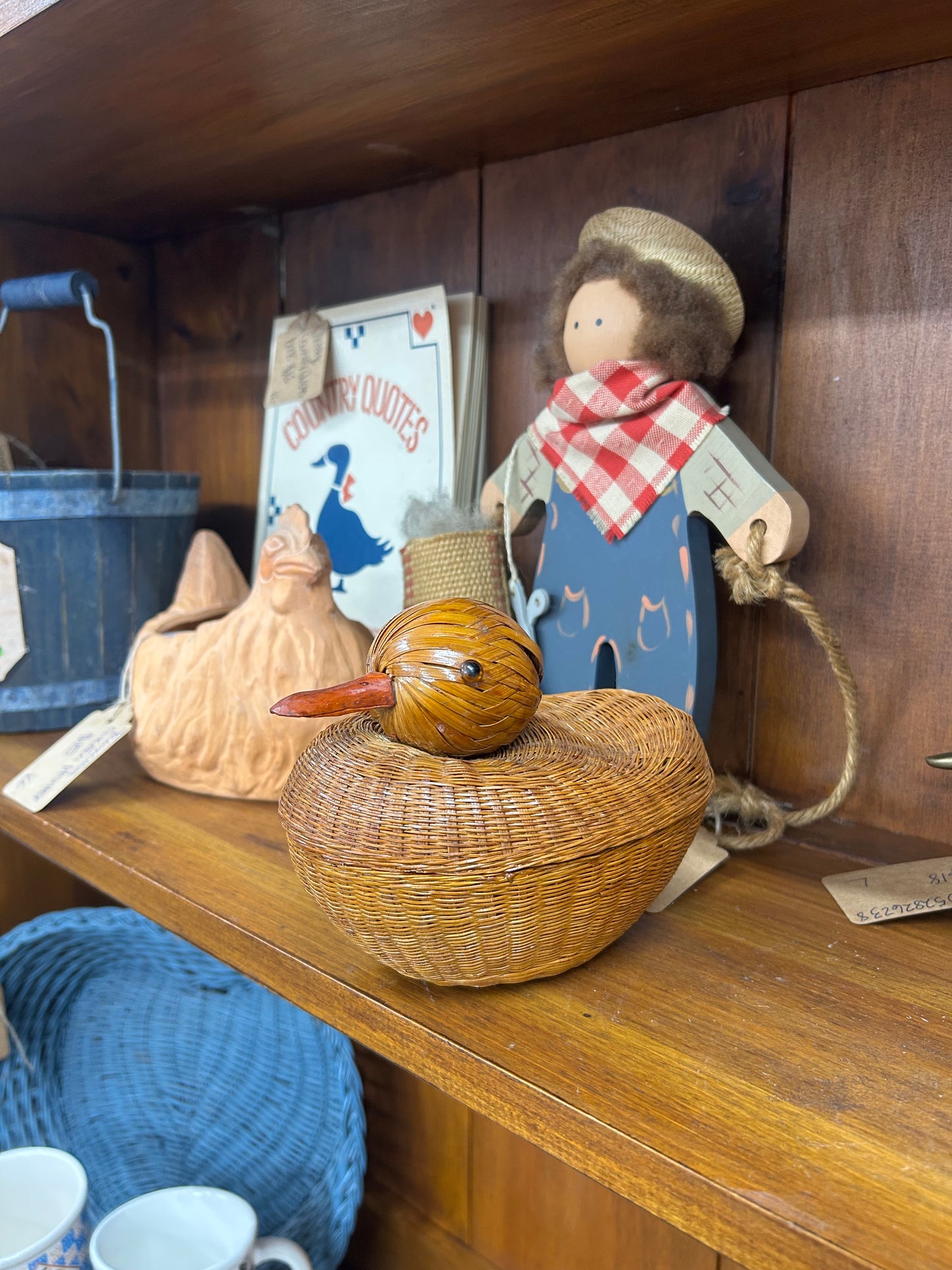 Vintage Wicker Duck