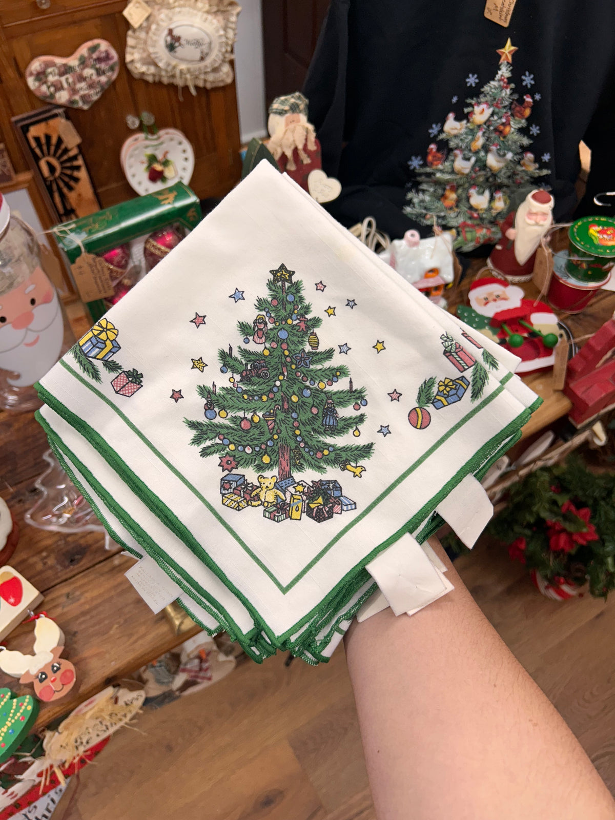Vintage Christmas Napkins - Set Of 10 - Read Description