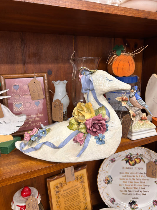 Vintage Goose With Florals