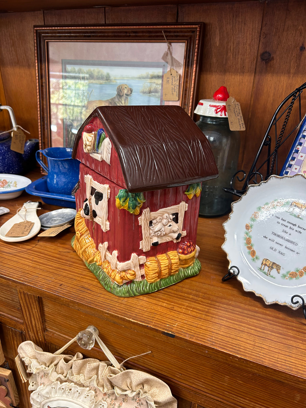 Vintage Barn Cookie Jar