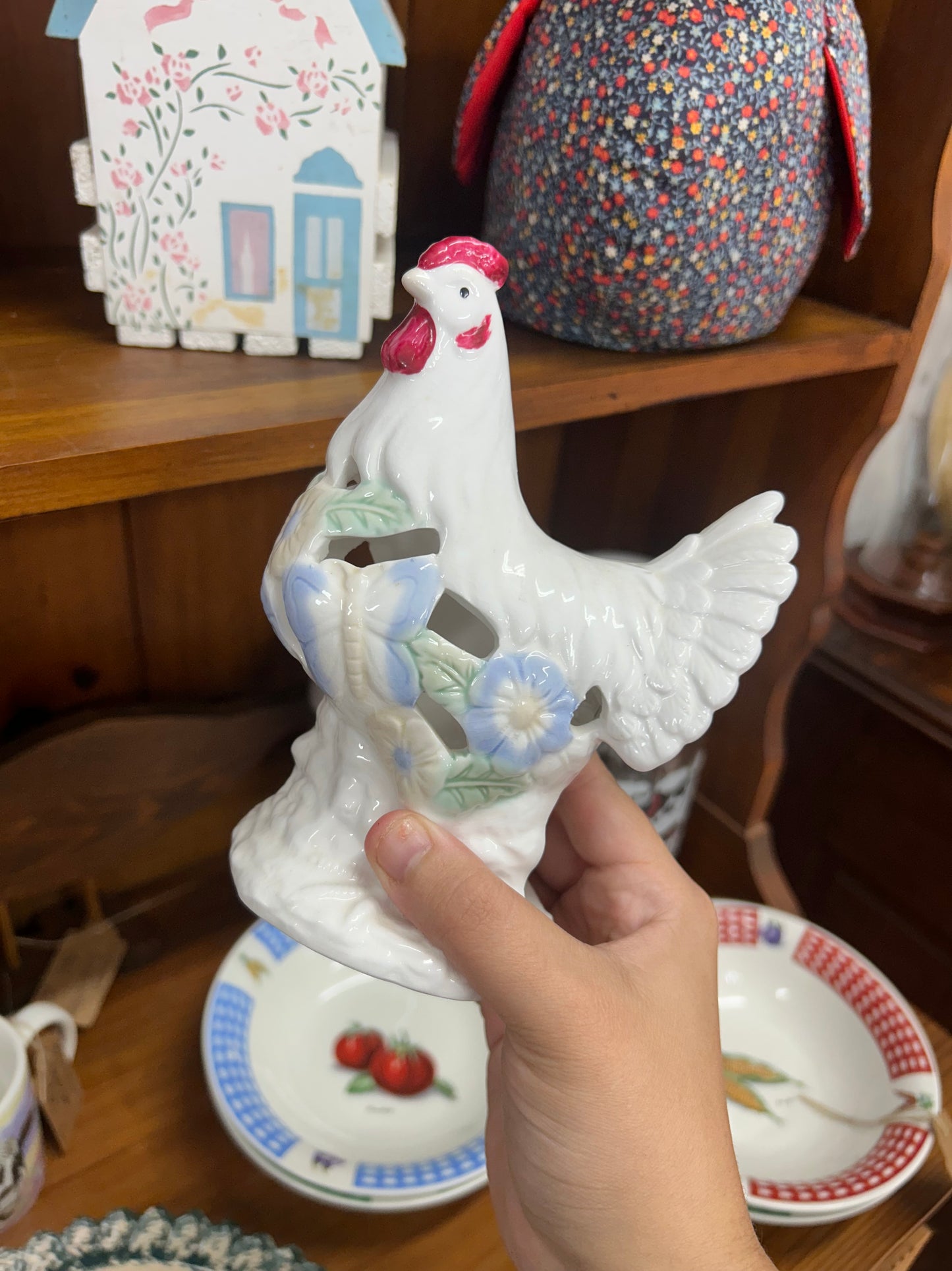 Vintage Rooster/Chicken Floral/Butterfly Tea Lights