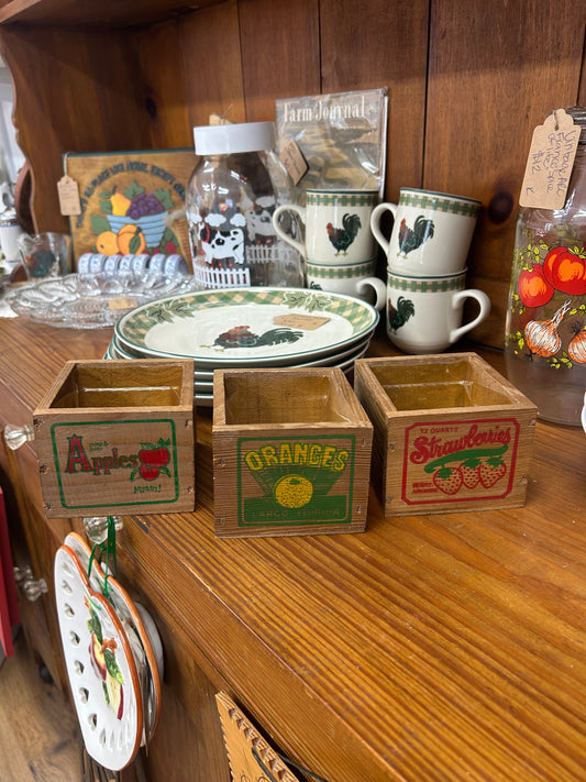 Vintage Wooden Boxes - Set Of 3