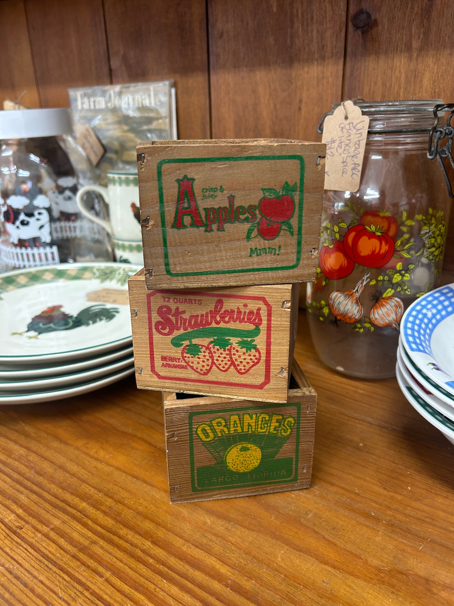 Vintage Wooden Boxes - Set Of 3
