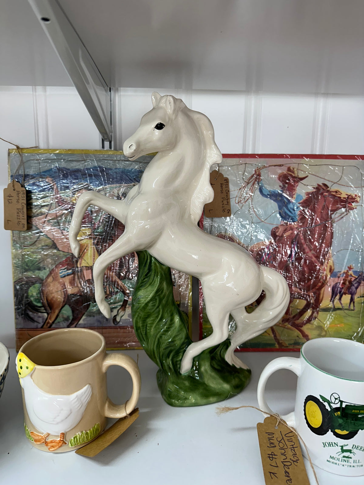 Vintage Rearing Horse - Small Chip On Back Of Ear