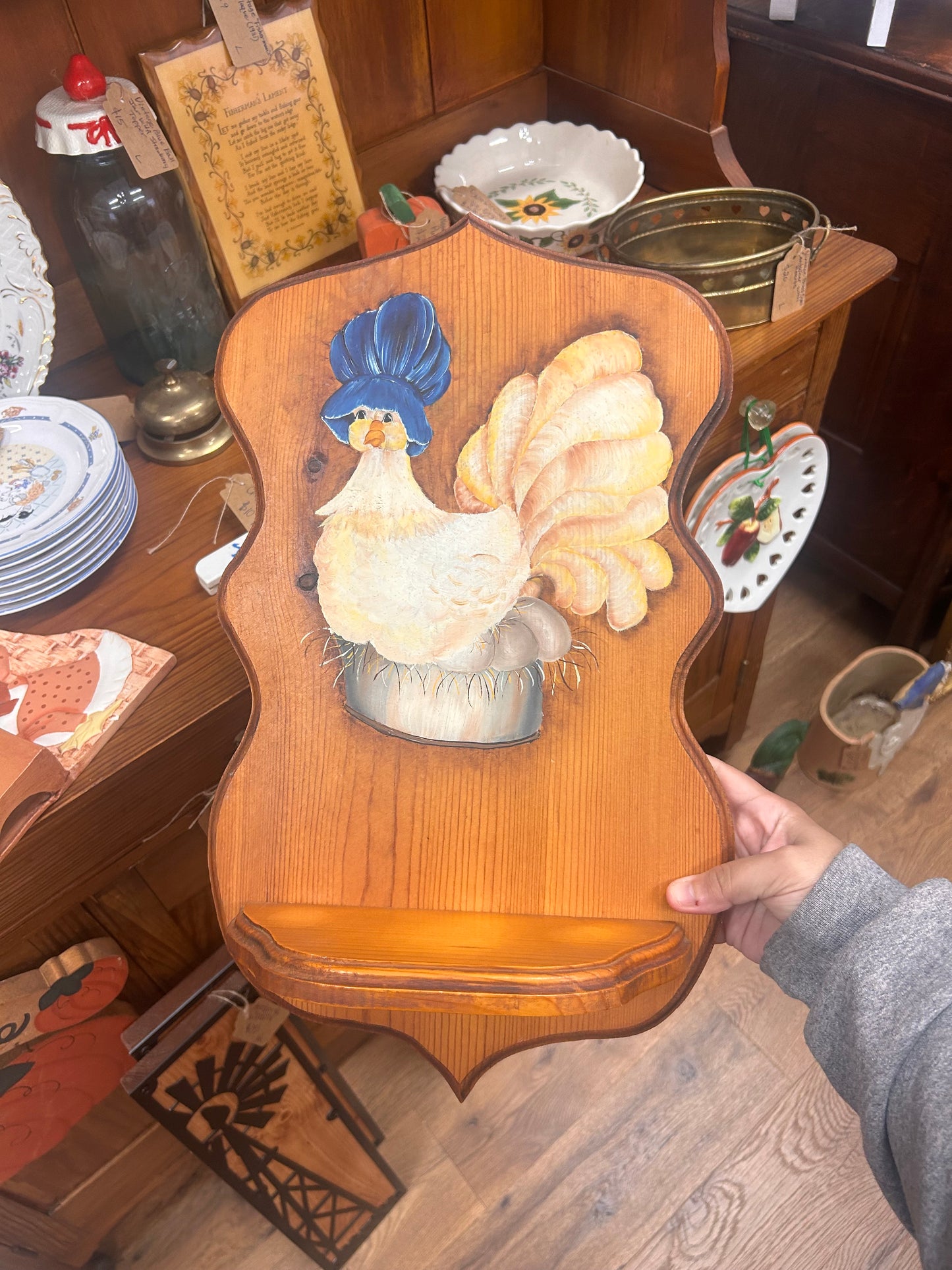 Vintage Hen On A Nest Wall Hanger