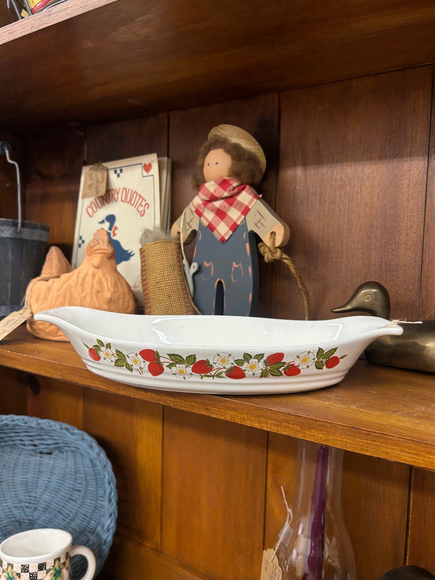 Vintage Strawberry Baking Dish