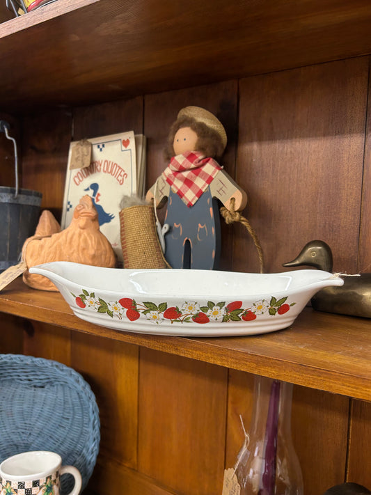 Vintage Strawberry Baking Dish