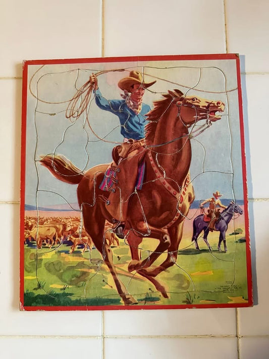 1951 Cowboy On Horse Puzzle