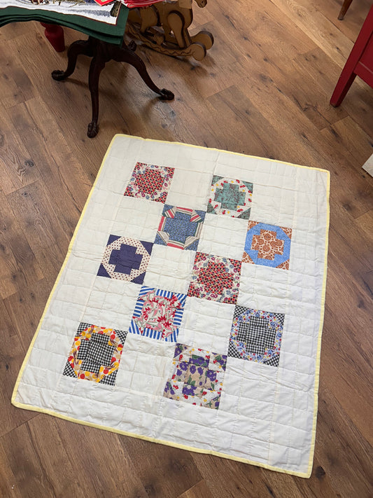 Vintage Lap Quilt - 36” x 42”