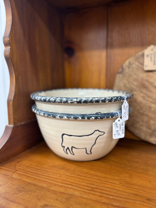 10" Cow Crock Bowl - NEW