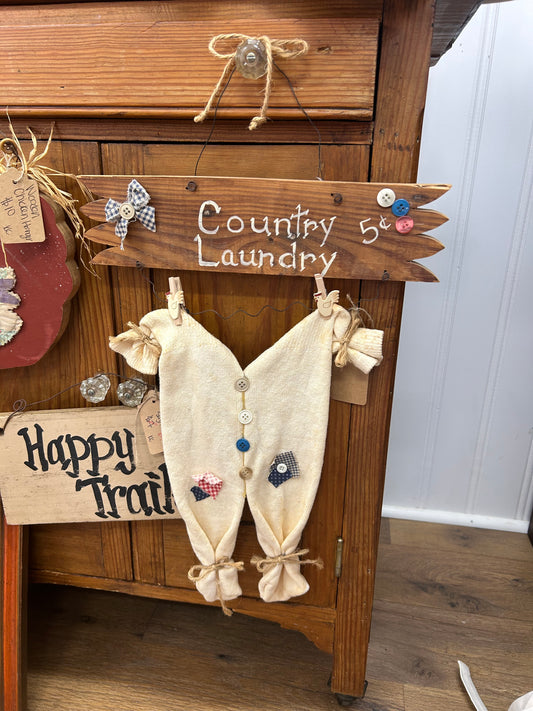 Country Laundry Sign - As Is