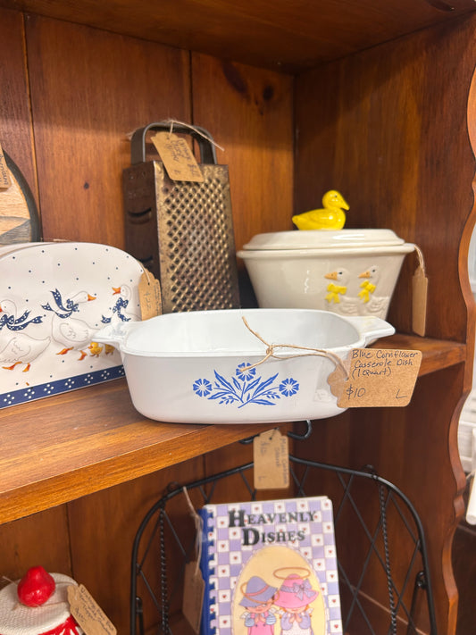 Blue Cornflower Casserole Dish - 1 Quart