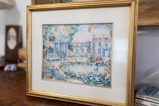 Gold Frame Garden Scene