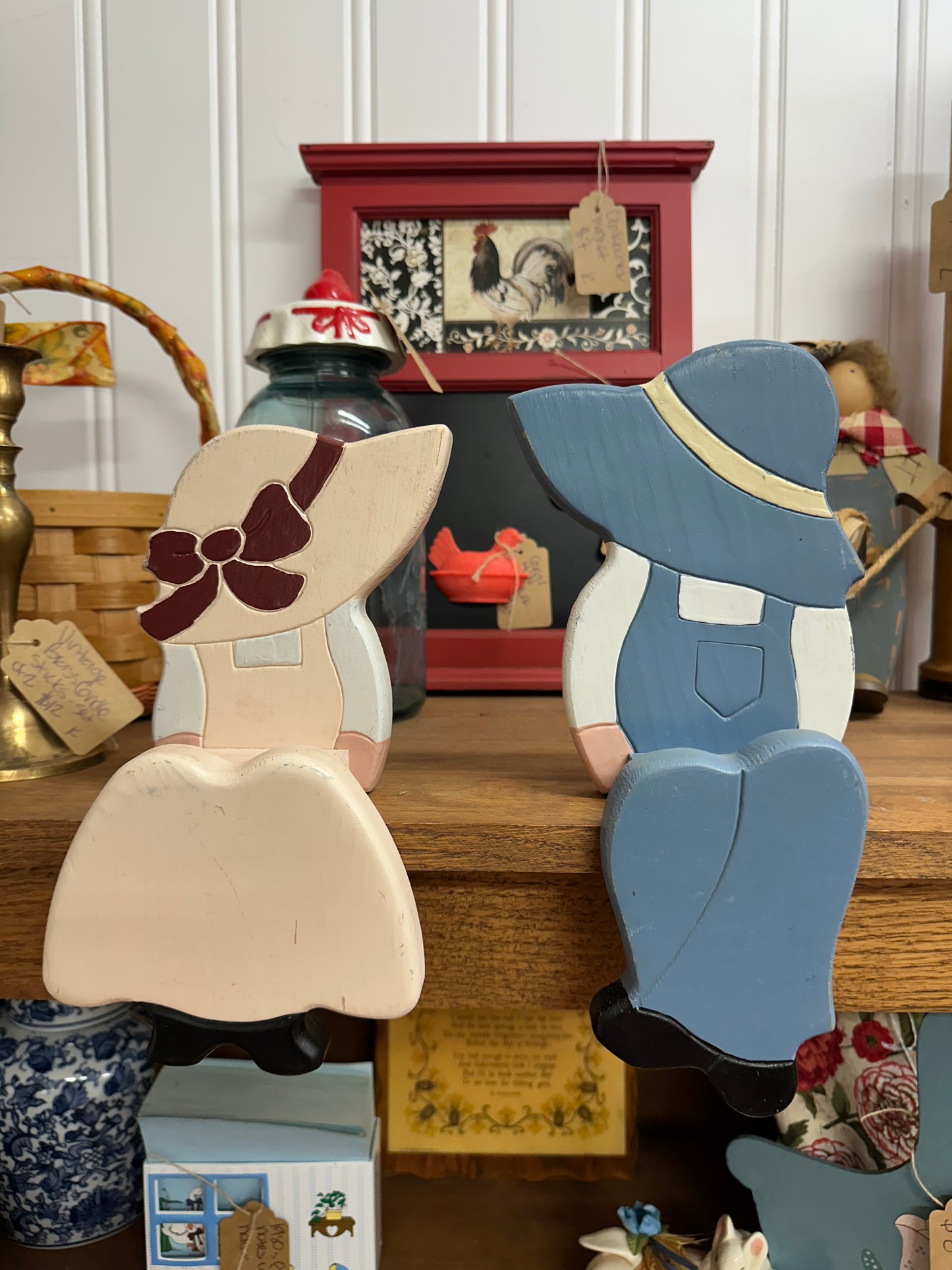 Vintage Boy & Girl Shelf Sitters