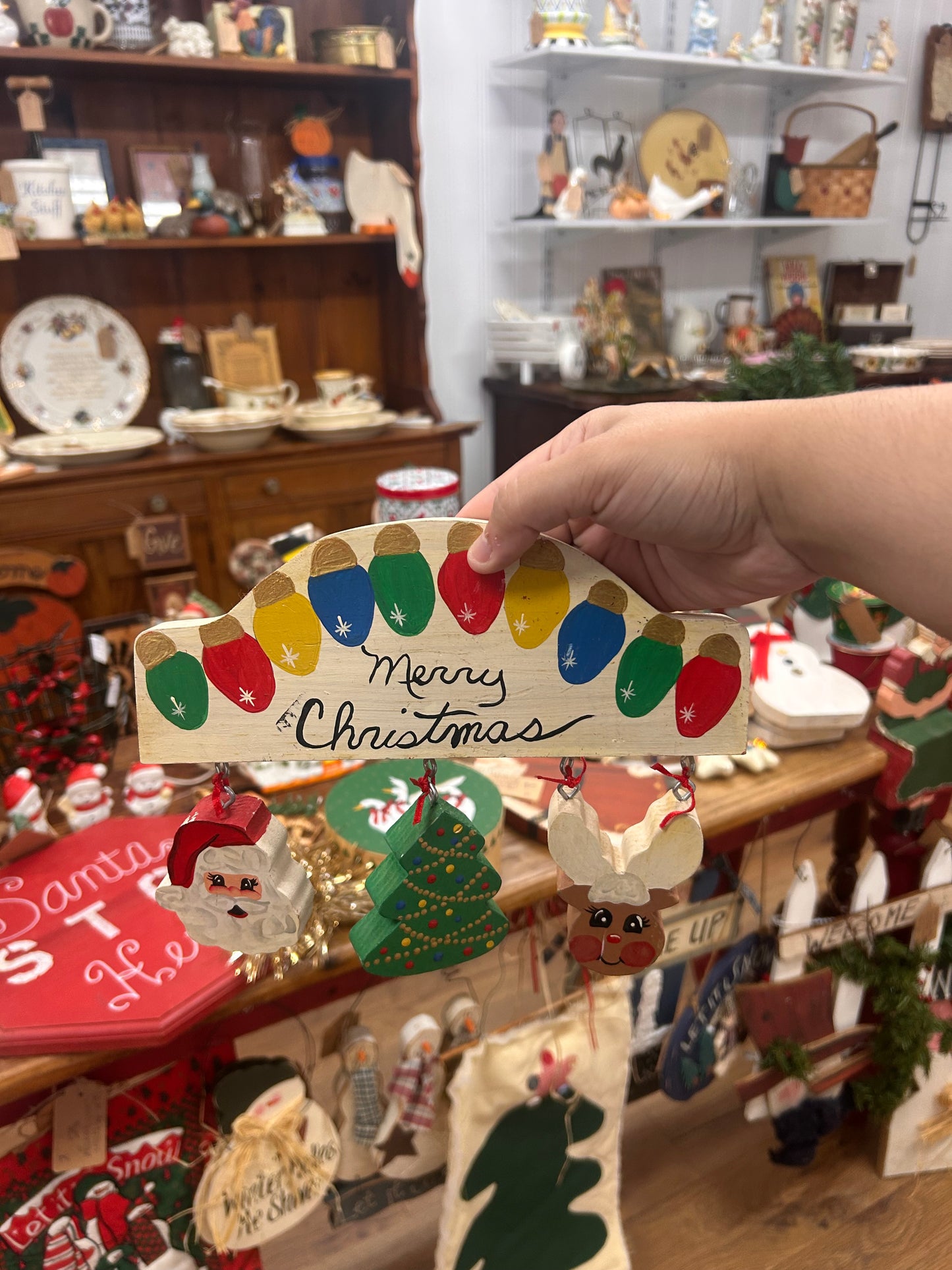 Vintage Merry Christmas Wall Hanger