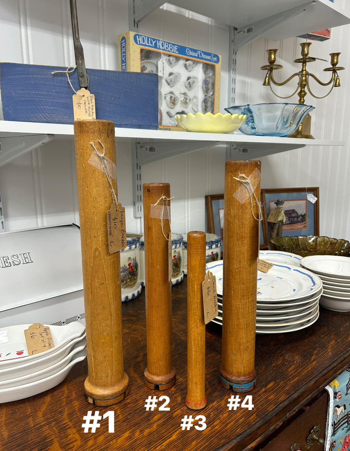 Vintage Wooden Bobbins