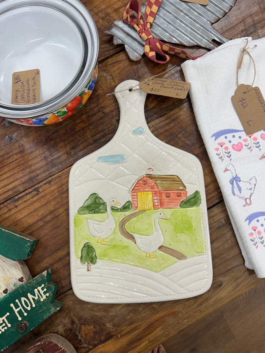 1986 Vintage Country Ducks Cutting Board
