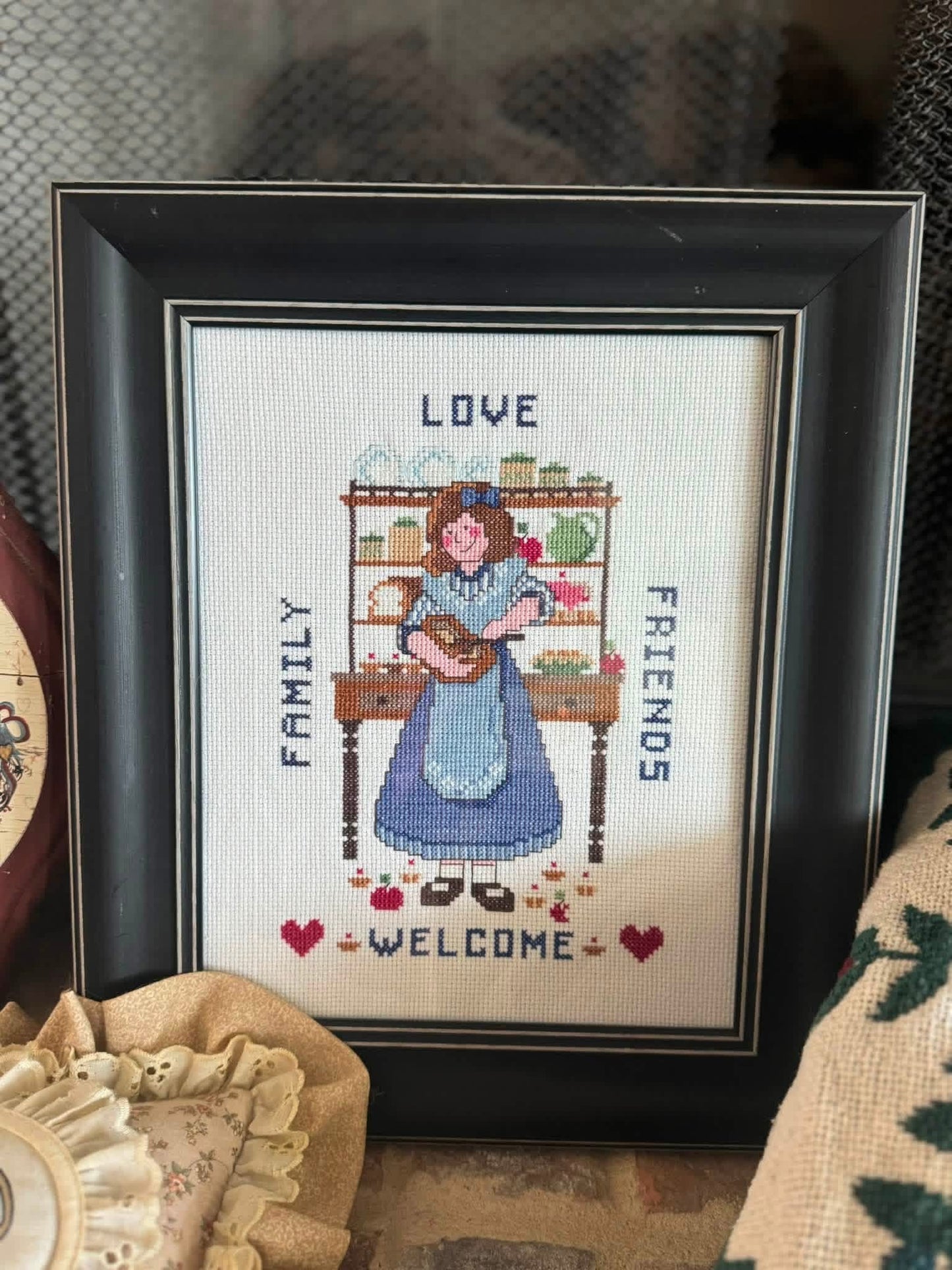 Vintage Welcome Cross Stitch Frame