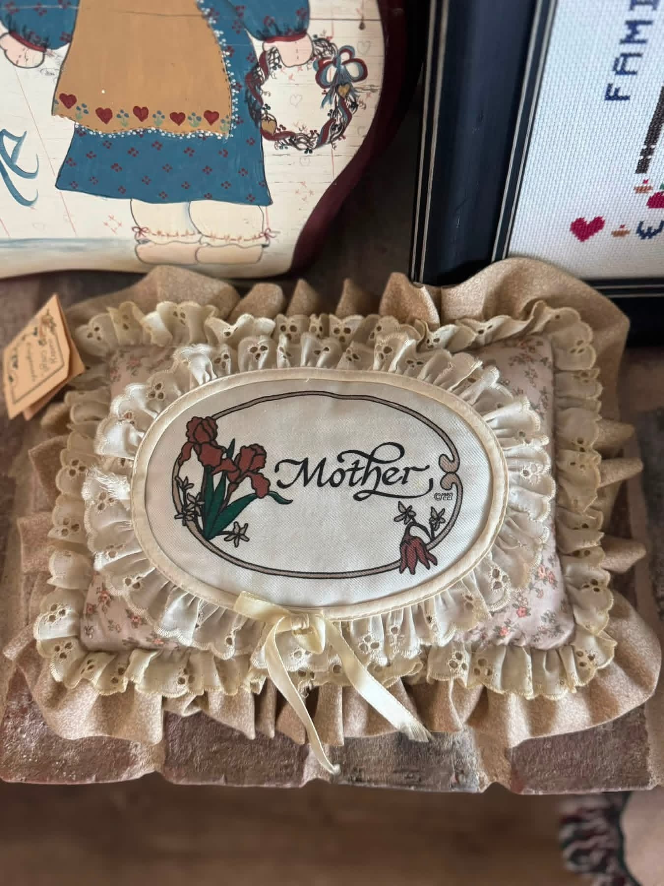 Vintage Mother Hanging Pillow