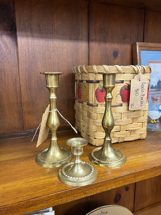 Brass Candlesticks - Set Of 3