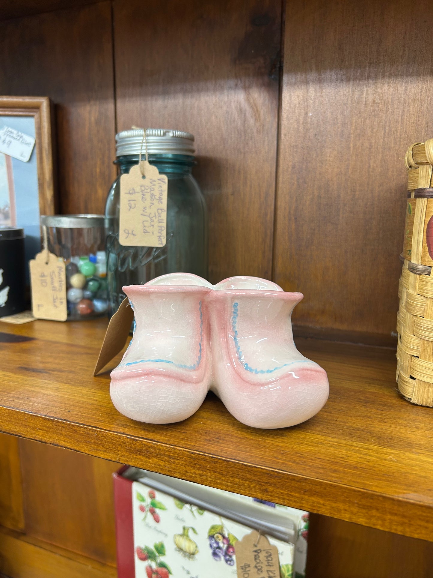 Vintage Baby Shoe Planter
